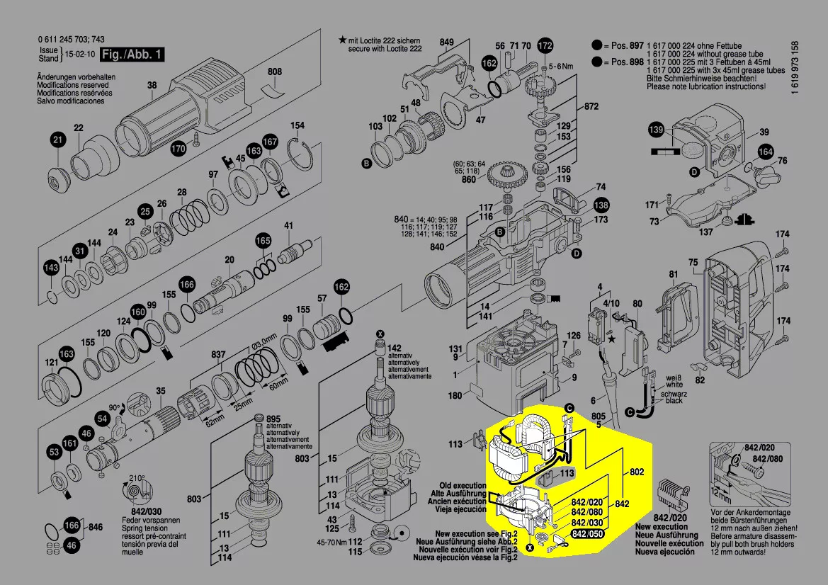 ensemble stator + couronne porte-balais réf. 1 607 000 C3V Bosch